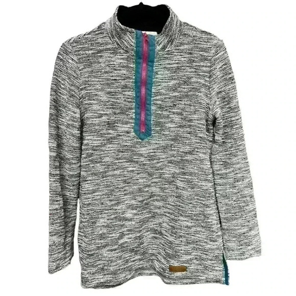 Slub knit boucle 1/4 zip jacket size S - Picture 1 of 10